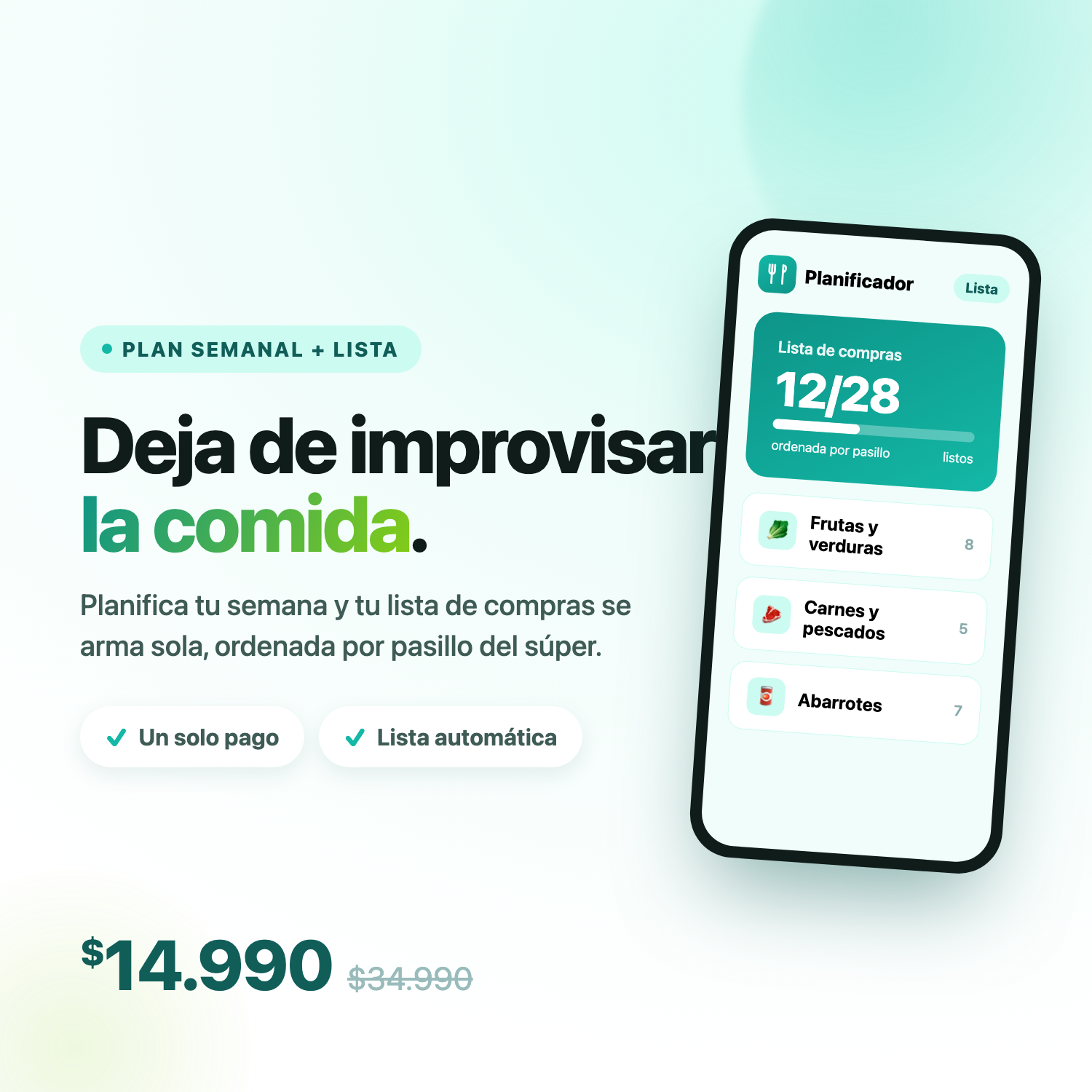 Planificador de Comidas — Deja de improvisar y ahorra en el súper