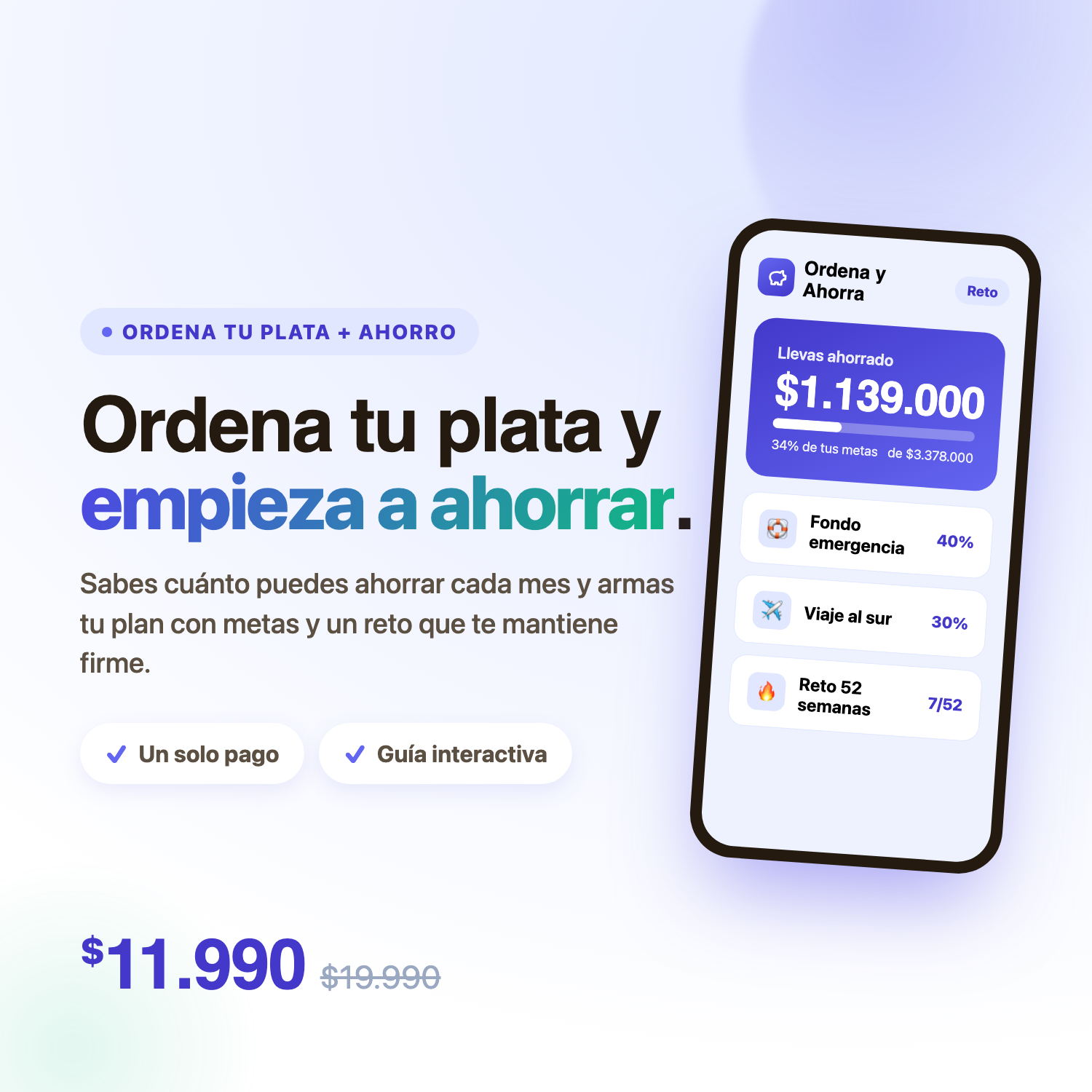 Ordena y Ahorra — Ordena tu plata y arma tu plan de ahorro