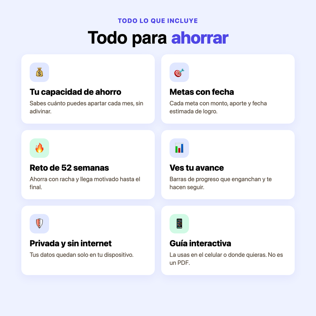 Ordena y Ahorra — Ordena tu plata y arma tu plan de ahorro